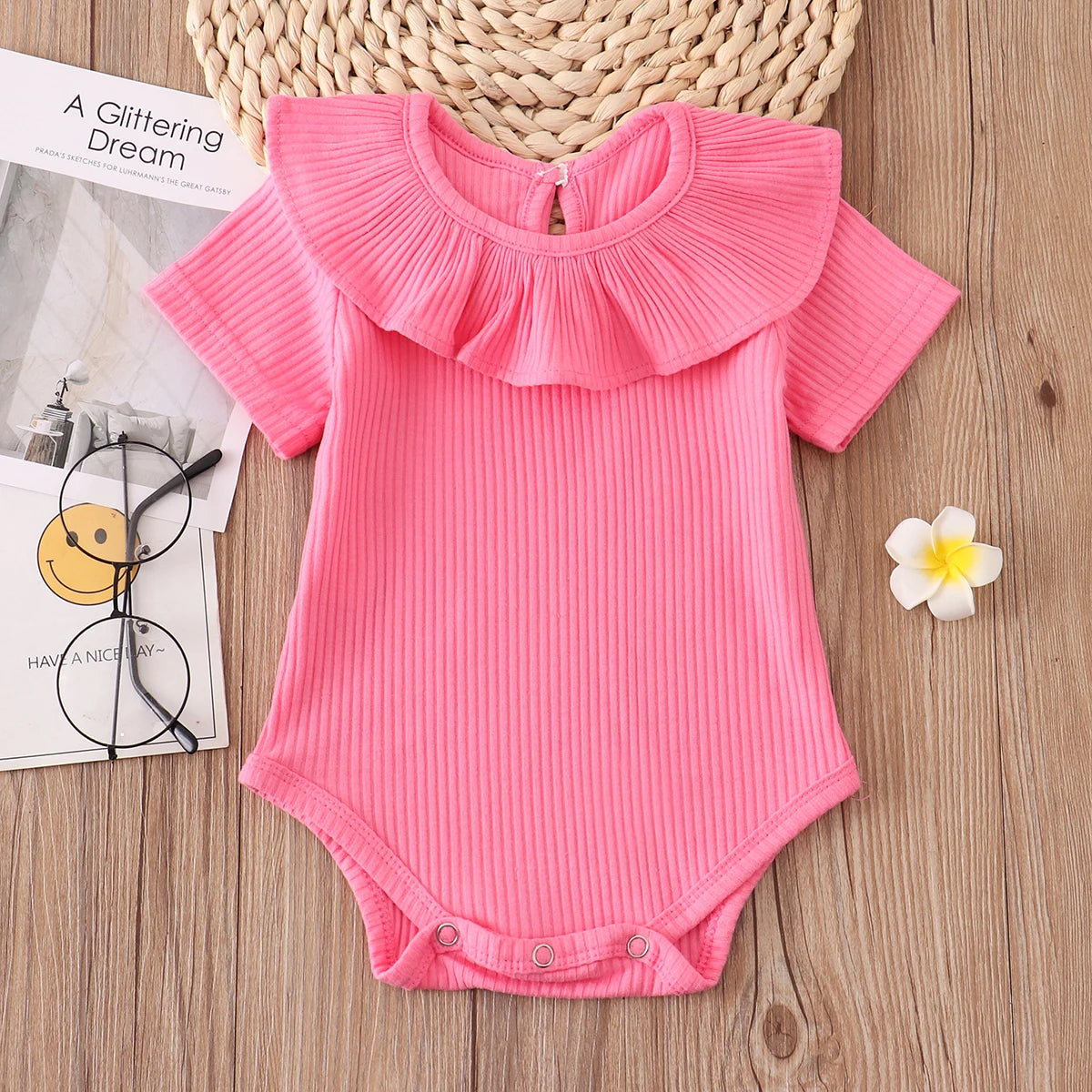 Newborn Baby Girl Romper Bebe Body Suit 0-2Y 2023 Spring Fall Candy Ruffles Infant Clothes Outfits