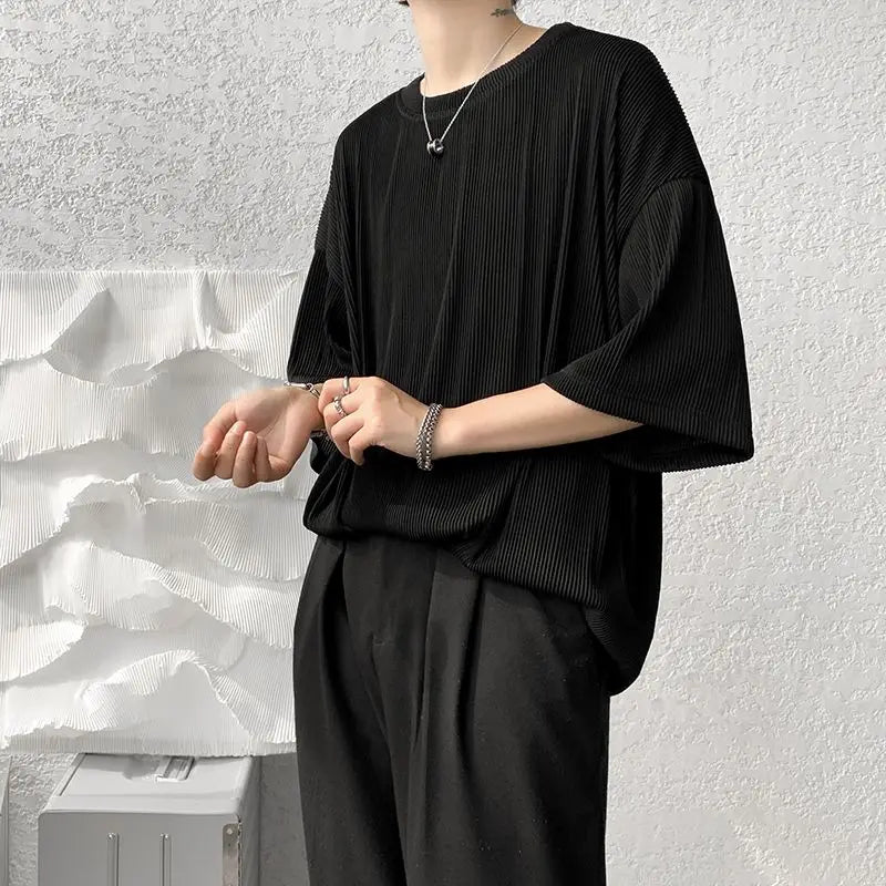 2023 Men's Clothing New Comfortable Simplicity Straight Man Solid Color Handsome Summer Short Sleeve Fashion Casual T-Shirts