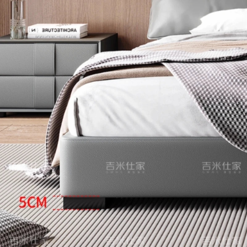 Modern high-end Double bed frame headboard king sizes queen wedding bed Wood luxury king size twin bedroom cama casal furniture