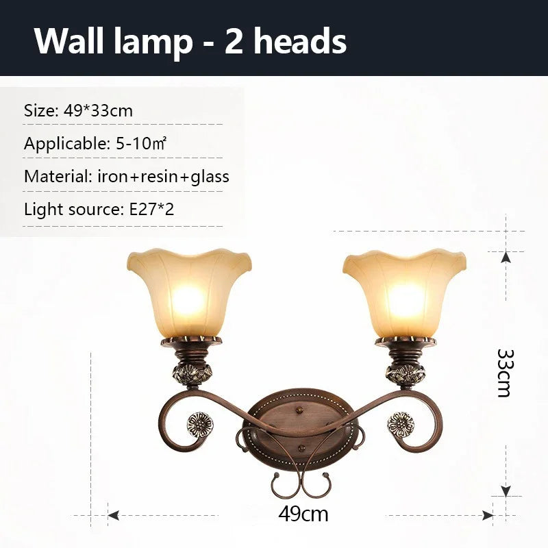 Home Decor Retro Luxury Chandeliers Classical LED Hanging Lamp for Villa Living Dining Room Indoor Lighting Suspension Luminaire