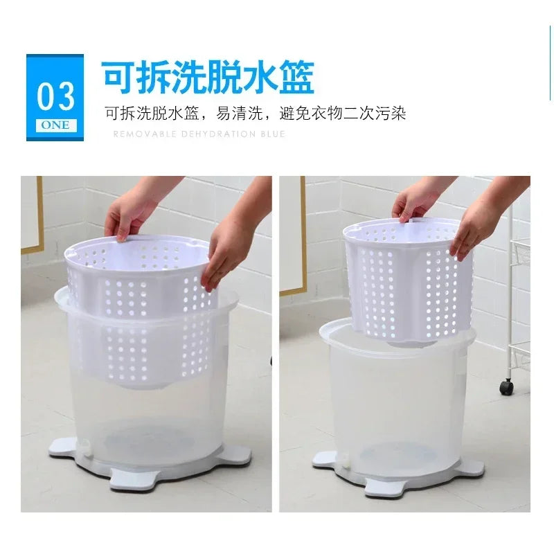 Manual washing machine without electricity Dormitory hand-cranked small drying bucket Outdoor portable socks underwear Hot sales