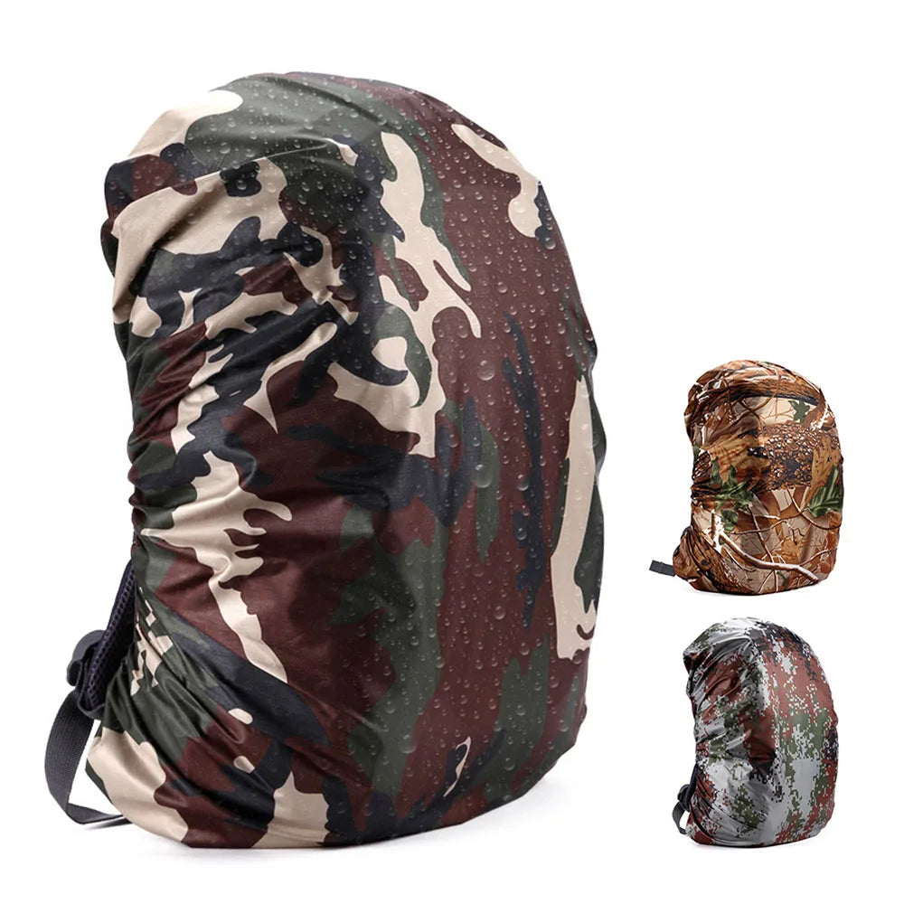 Tactical Waterproof Backpack Cover Dustproof Sports Bags Rain Cover Outdoor Hiking Camo Backpack Protective Cover 35-80L