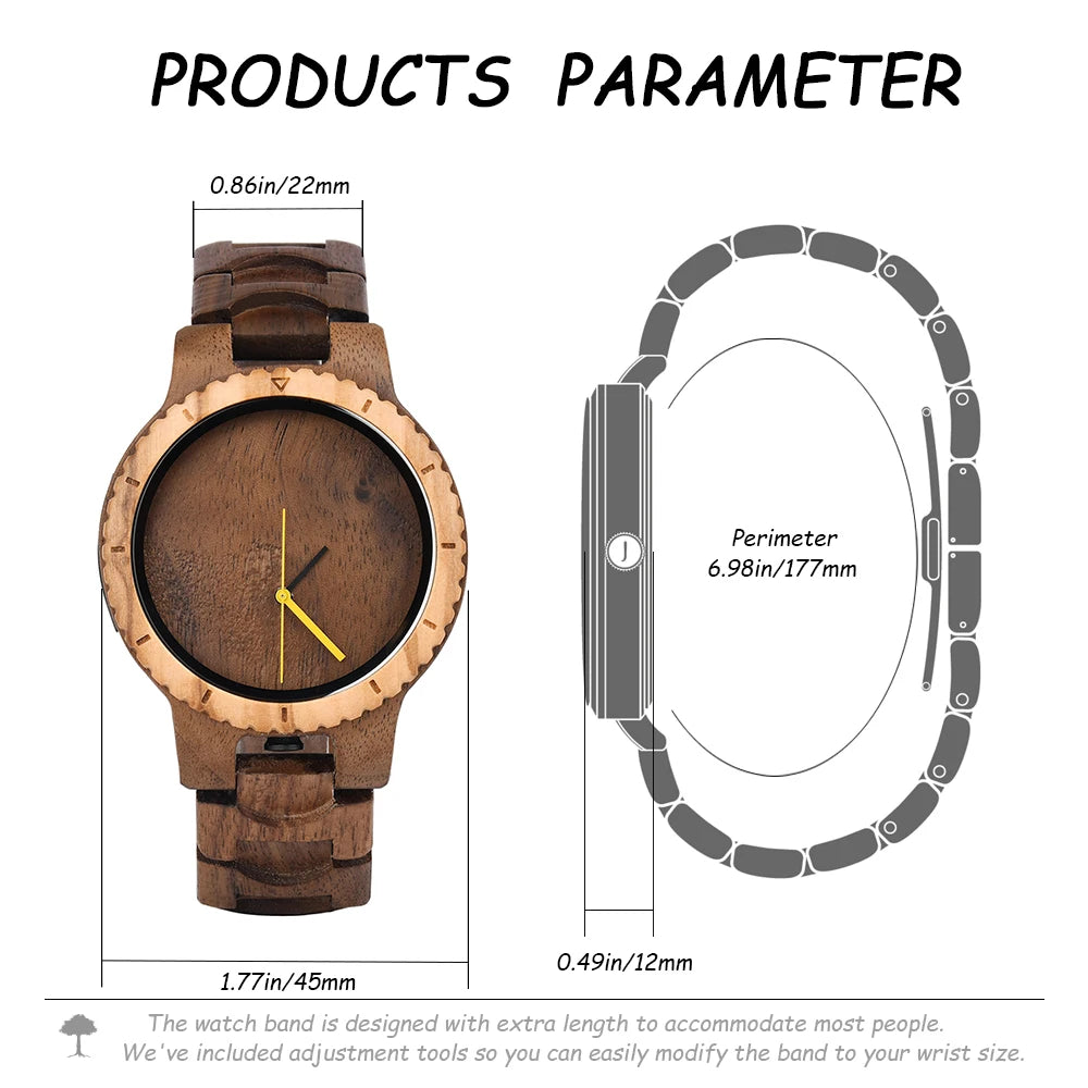 2025 New Design Wooden Watch Men Watches Quartz Wristwatches