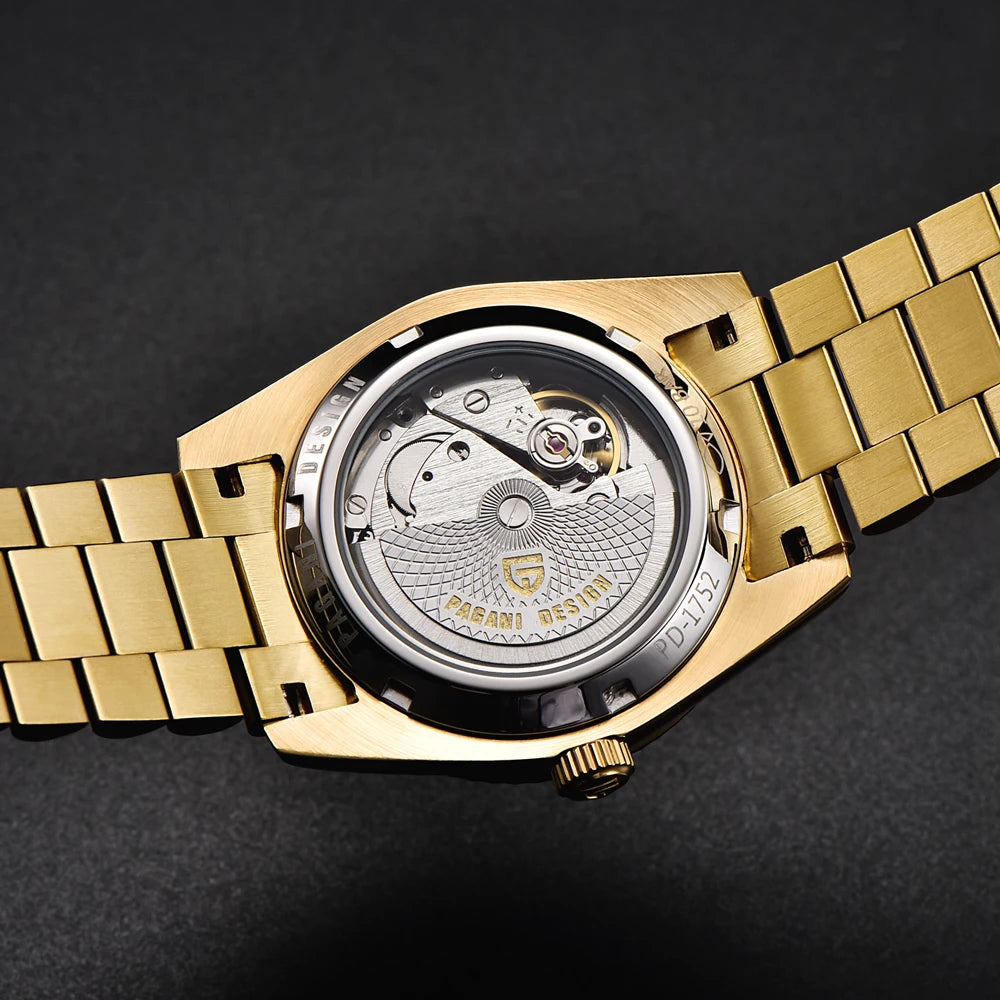PAGANI DESIGN DD36 Gold Black Luxury Men's Mechanical Watches Automatic Watch For Men 2025 New AR Sapphire glass Wrist watch