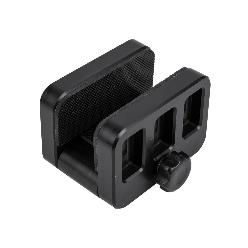 Hunting Shooting Tripod Stick Head Clamp 65mm Wide Bipod Clamp Stand Display Cradle Holder Gun Rifle Clamp Shooting Rest Saddle