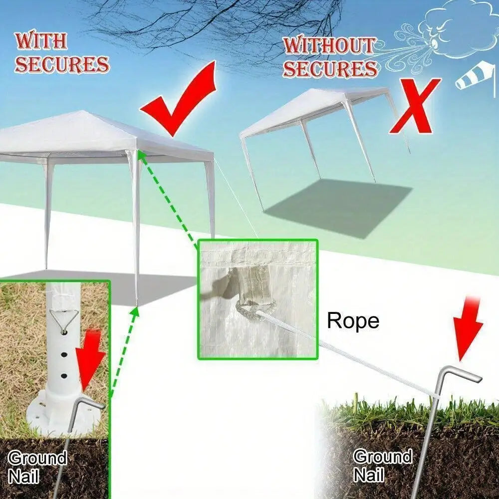 10'x10' Party Canopy Tent Outdoor Gazebo Wedding Canopy 4 Removable Walls
