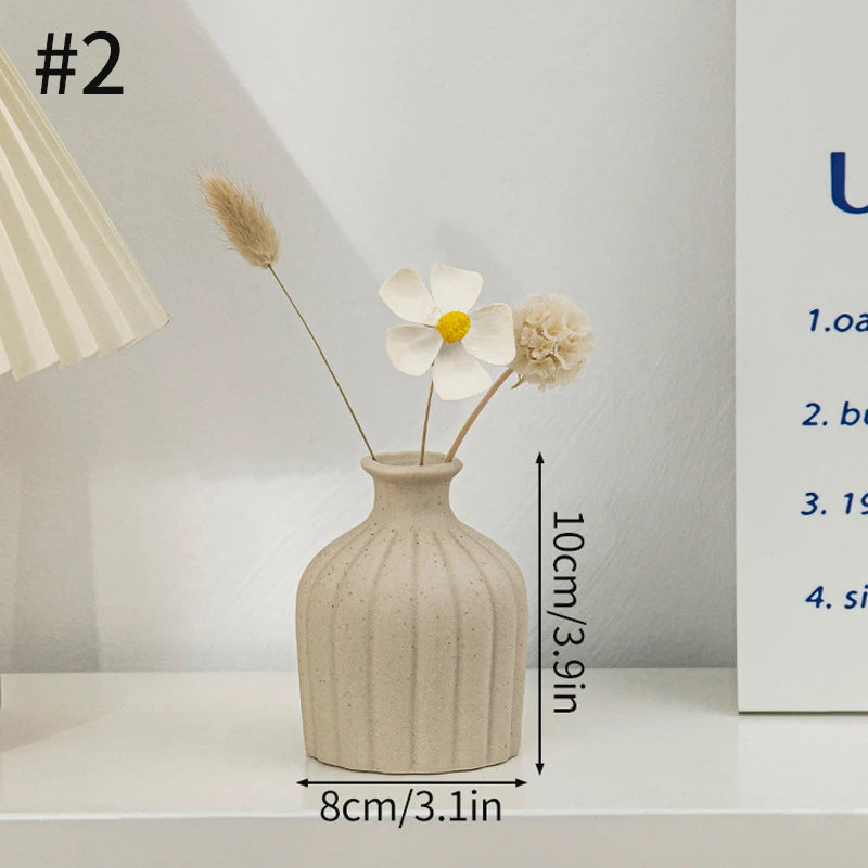 Ceramic Fired Vases,Hydroponic Dried Flower Utensils,Ornaments,Home Living Room Tables,Decorative Vases,Shaped Ceramic Vases