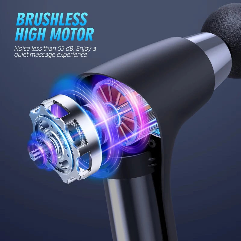 Touchscreen Version Fitness Equipment Handheld Mini 6 Gear Fascia Gun Electric Impact Home Relaxation Muscle Massager Fascia Gun