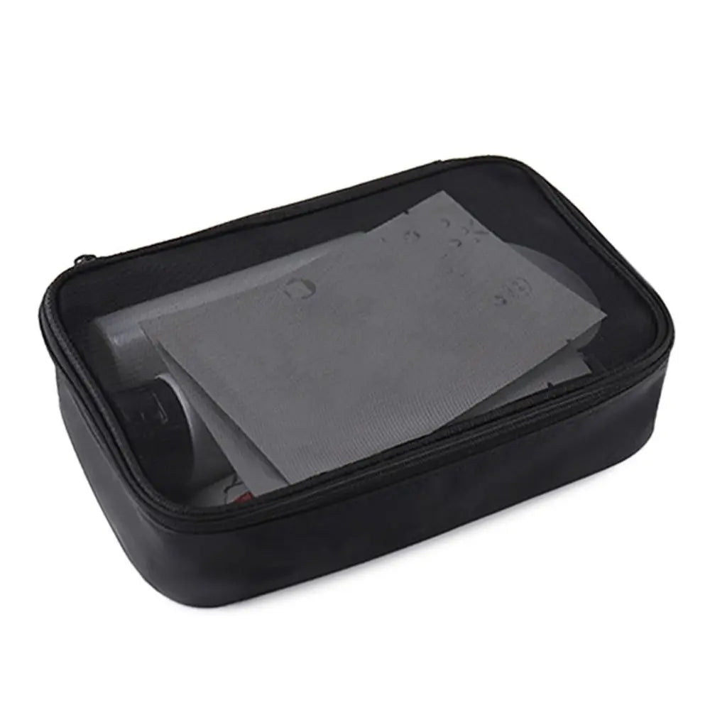 Women Makeup Bag Women Solid Color Zipper Cosmetic Bag Mesh Transparent Casual Travel Portable Mini Wash Storage Bags