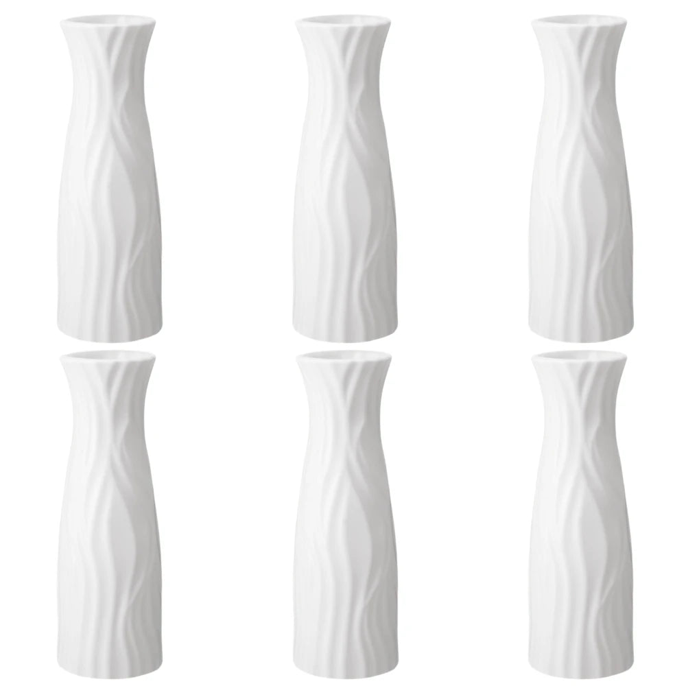 6-20Pack Plastic Flower Vases Bulk Small Nordic Floral Vases Unbreakable Bud Vase for Table Centerpiece Wedding Party Decor