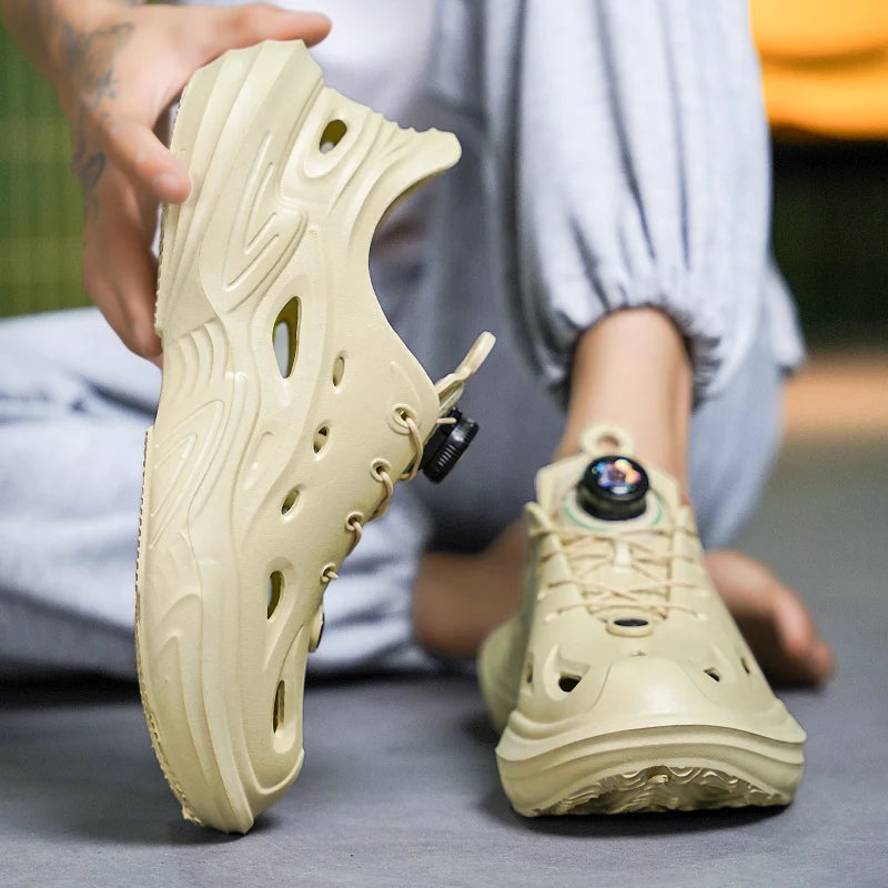 Men Summer Slippers EVA Sandals Beach Slides Comfortable Clogs Outdoor Garden Shoes Platform Soft Casual Slippers For Male 38-45