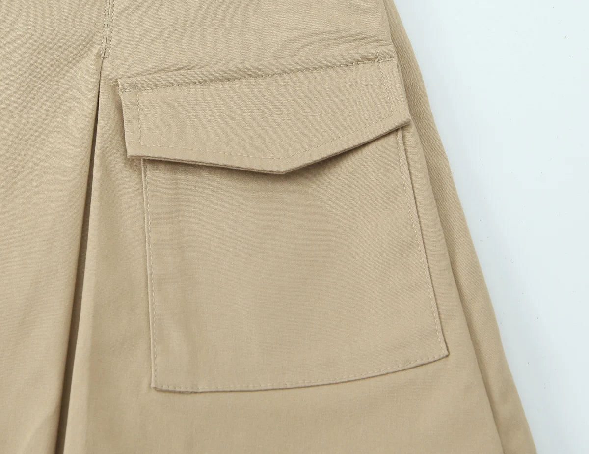 Women's clothing 2025 summer new product fashionable and versatile work style wide pleated decoration high waist skirt pants