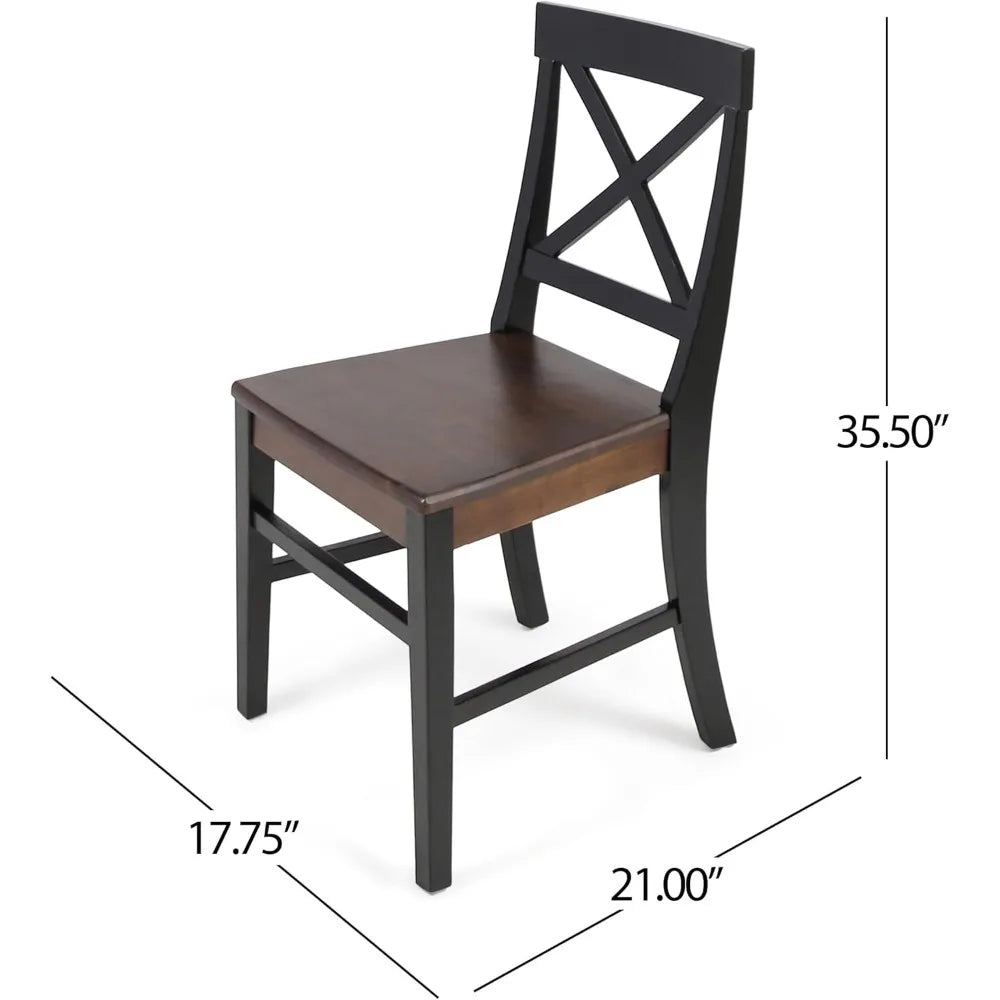 Wood Dining Chairs, Farmhouse Country Side Chairs,Wooden Armless Chairs Kitchen Dining Room Home Living Room Heavy Duty Acacia