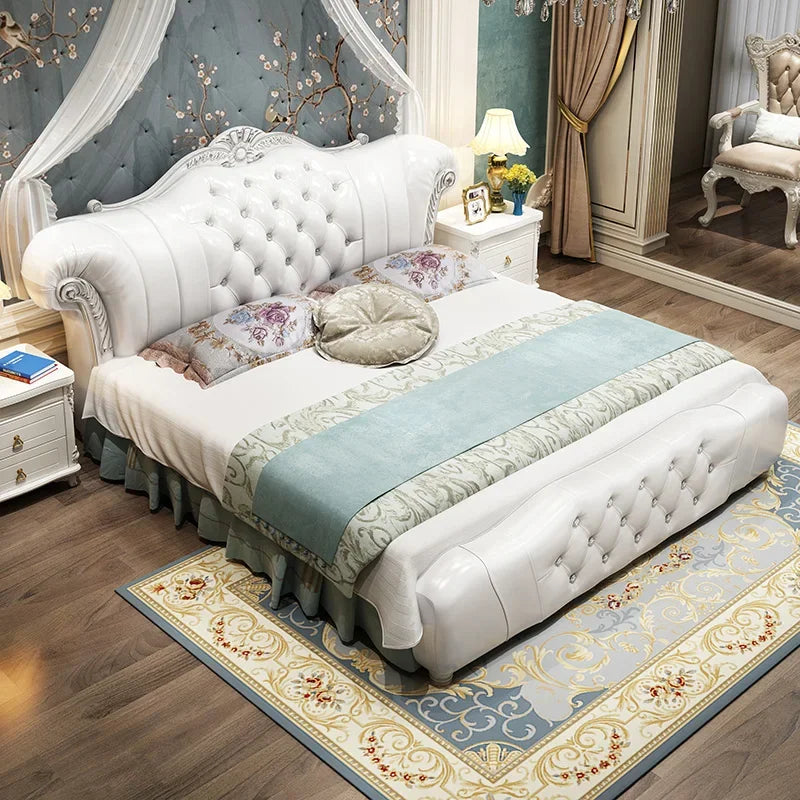 180X200CM Deluxe King Size Bed with Headboard Furniture Double frames and  bases super king frame bases and bed frames