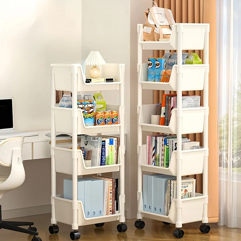 5-tiers storage shelves , closet organizers and storage,book shelf, rolling cart,organization and storage,