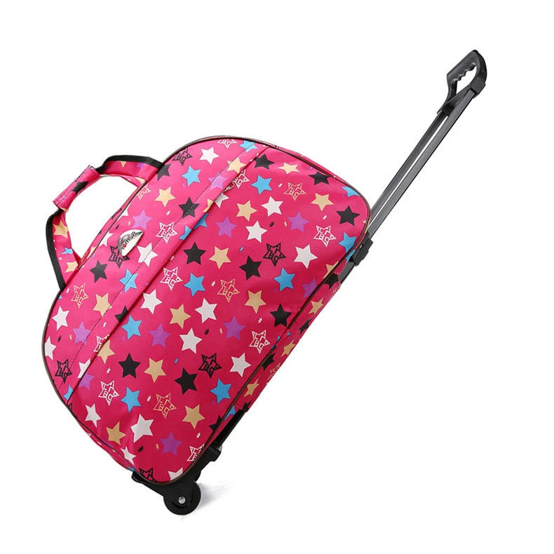 Large Capacity Travel Trolley Bags Women Men Wheeled Bag Oxford Waterproof Rolling Luggage Suitcase Travel Bag With Wheels