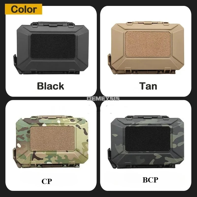 Tactical Equipments Storage Box  Waterproof Outdoor Hunting Gun Accessories Carry Case Lockable Molle Hard Shell Bag
