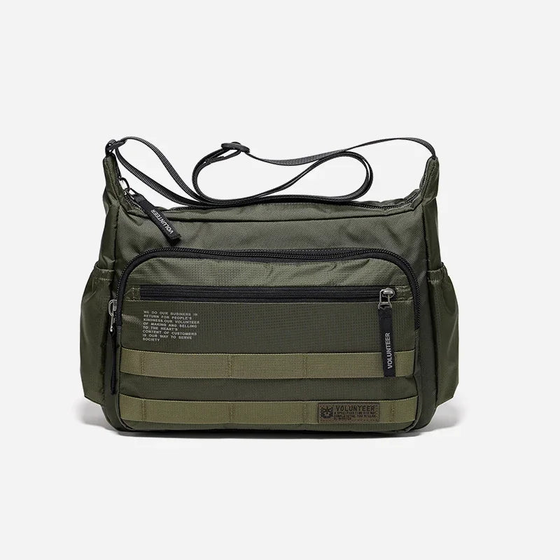 Volunteer Men's Crossbody Shoulder Bag Multipurpose Laptop Messenger Bag Casual Oxford Commuter Lightweight Sling Bags 1829-06