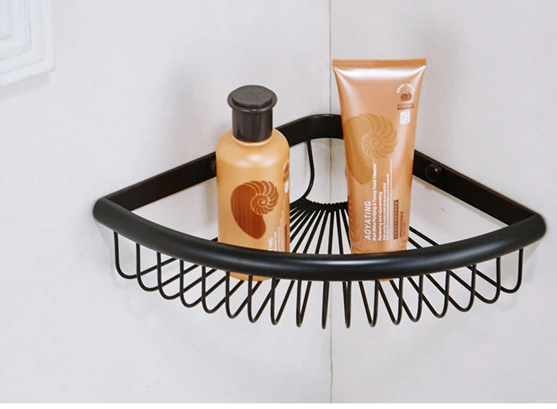 Black Brass Bathroom Accessories Hardware Set Towel Bar Rail Rack Toilet Paper Holder Toilet Brush Shower Soap Dish Holder