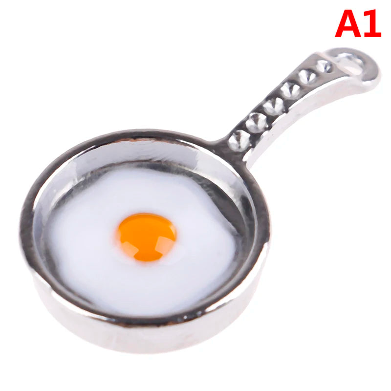Mini Pot Boiler Pan With Lid Kettle Doll House Accessories Dollhouse Miniature Kitchen Utensil Cooking Ware Play Kitchen Toy