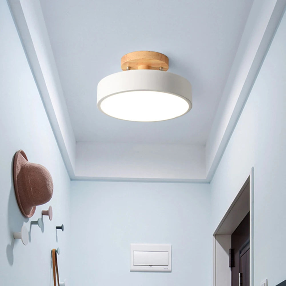 LED Indoor Ceiling Light Flush Mount Dimmable Energy Saving Protect Eyes Easy Installation for Bedroom Bathroom Corridor
