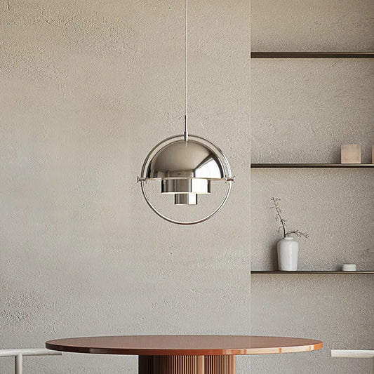 Modern Dining Table Chandeliers LED Polished Wrought Iron Adjustable Shape Hanging Lamps Living Room Bedroom Bedside Chandelier