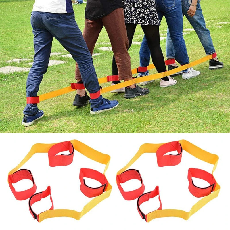 Giant Footsteps 3/4/5/8/10 Legged Race Bands For Adults And Kids Team Building Games Fun Outdoor Group Activities Sports