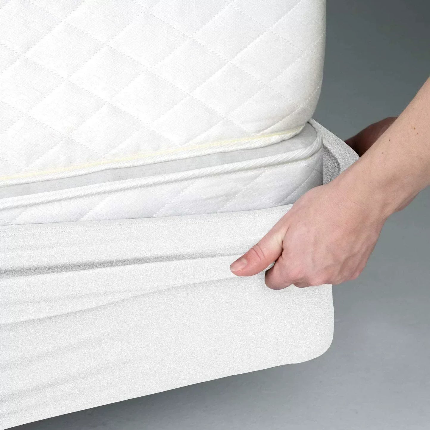 Box Spring Cover Around Bed Box -Mattress Protector Encasement Wrap 4 Sides Elastic Bed Box Set  for Twin/Full/Queen/King Bed 삿갓