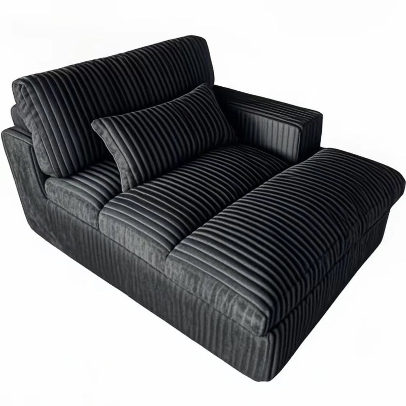 Italian Style Retro Luxury Corduroy Double Sofa Bed for Living Room Vacuum Compression Washable Customizable