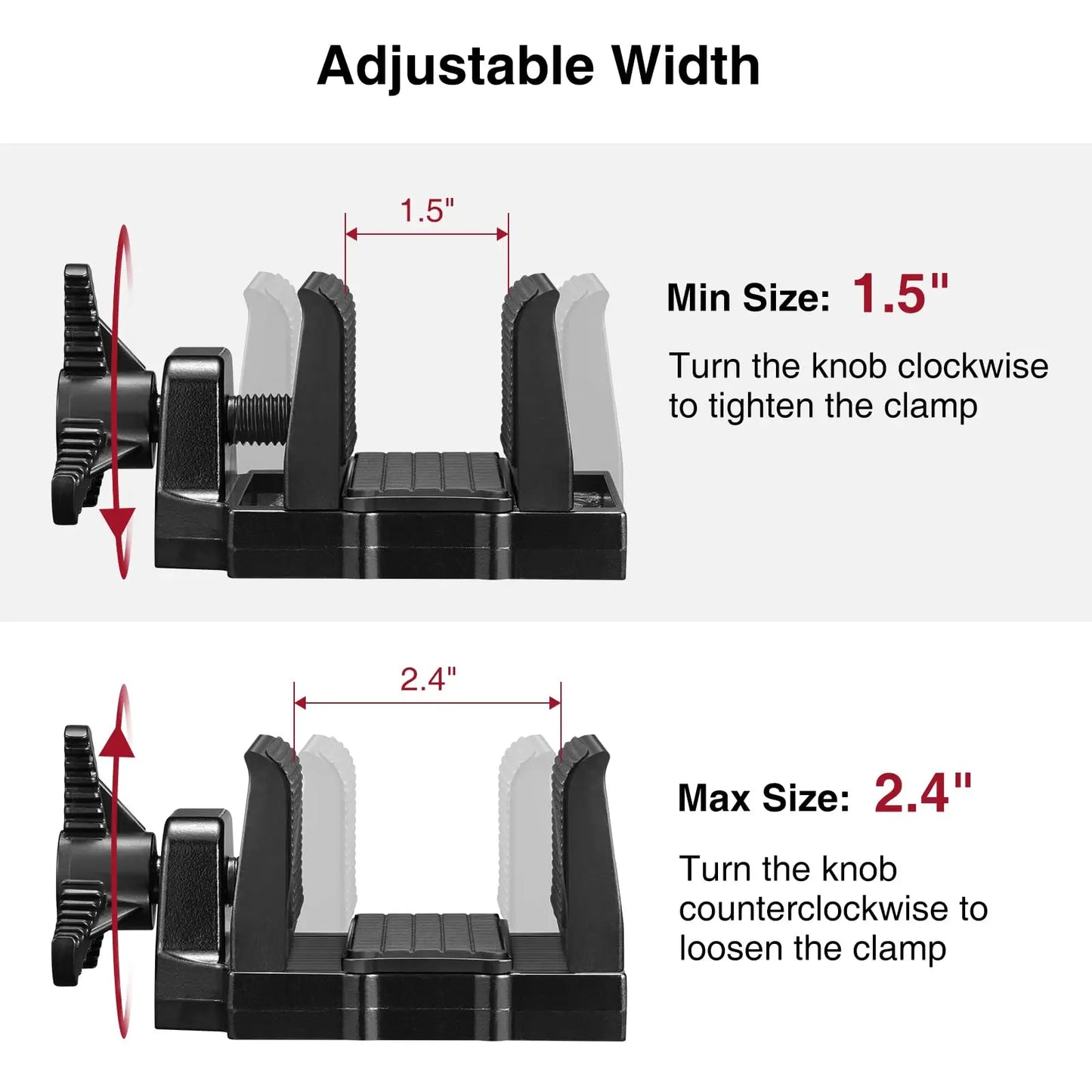 Universal Shooting Clamp Rest Lightweight Mount with 1/4" and 3/8" Screw Holeer Stand Head for Hunting Outdoor
