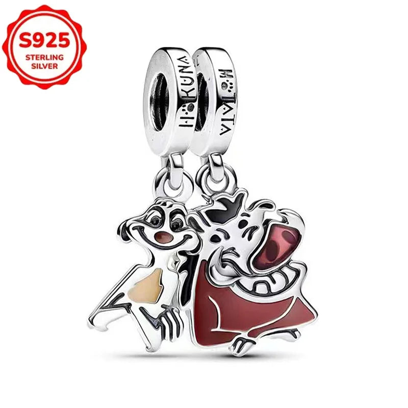 For Original Women 925 Bracelet Bangle Pendant Charm Disney Stitch 925 Sterling Silver Boutique Bead DIY Jewelry Gift New in Hot