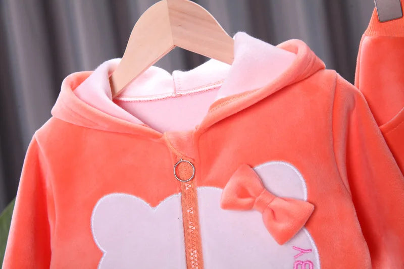Baby Girl Clothes Children Clothing Set 2pcs Hoodie Cartoon Kids Girls Outfit Sets Toddler Cotton Long Sleeve Tops Pants Suit
