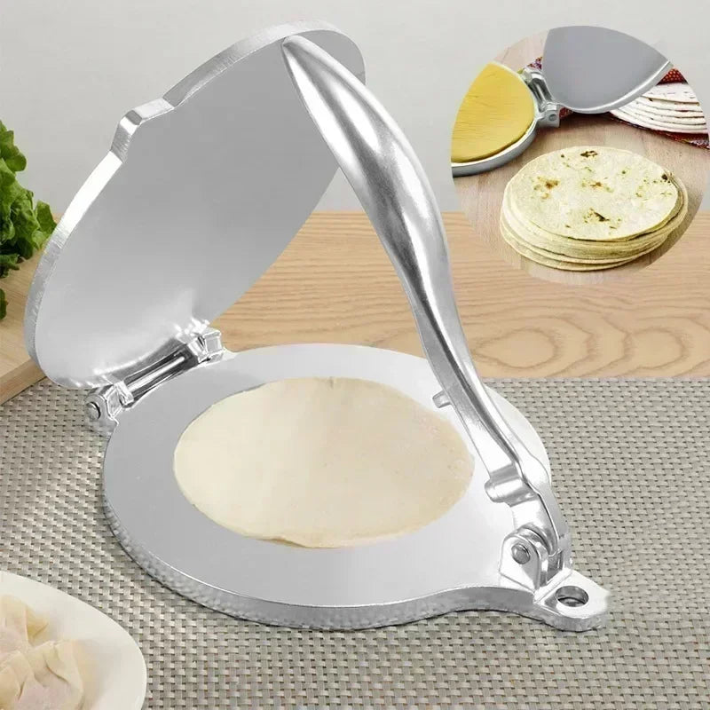 Aluminum Alloy Tortilla Press Maker Mexican Pie Press DIY Baking Manual Pizza Pie Making Tortilla Dough Pancake Pressing Tool