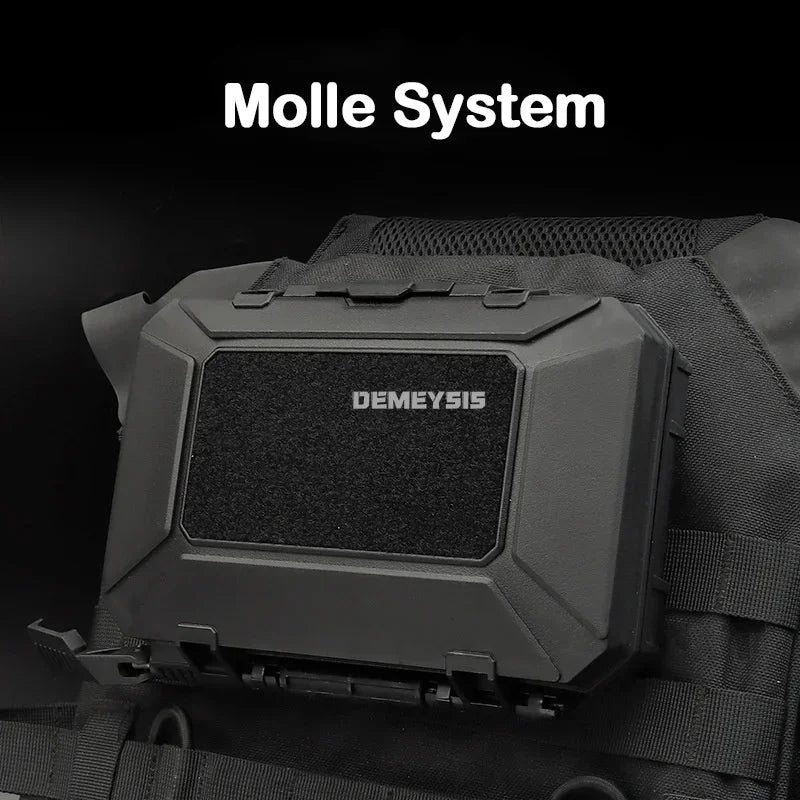 Tactical Equipments Storage Box  Waterproof Outdoor Hunting Gun Accessories Carry Case Lockable Molle Hard Shell Bag