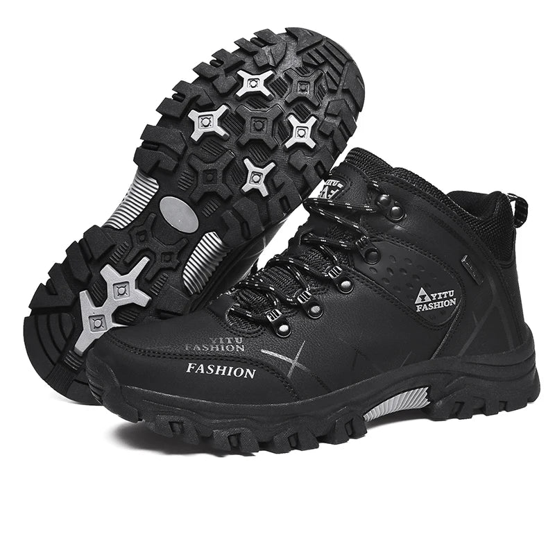 Hiking Shoes Men Ankle Boots Outdoor Camping Anti-collision Climbing Shoe Lace Up Climbing Trekking Sneakers