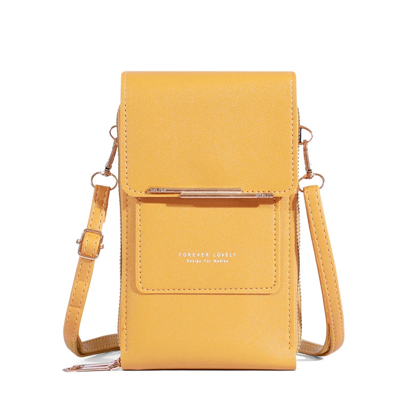 Women Bags Soft Leather Wallets Touch Screen Cell Phone Purse Crossbody Shoulder Strap HandbagFor Female Cheap Womens Bags