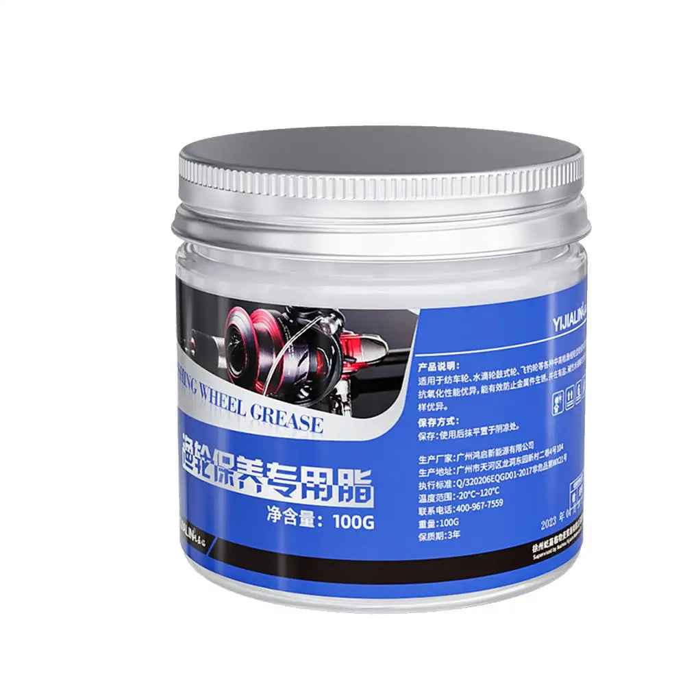 Fishing Reel Grease 100g Fishing Reel Oil Fishing Reel Cleaning Kit Fishing Reel Care Accessories for Teardrop Wheel Drum Wheel
