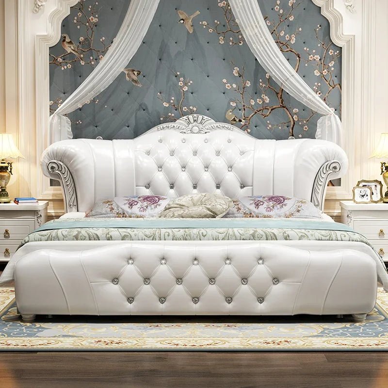 180X200CM Deluxe King Size Bed with Headboard Furniture Double frames and  bases super king frame bases and bed frames