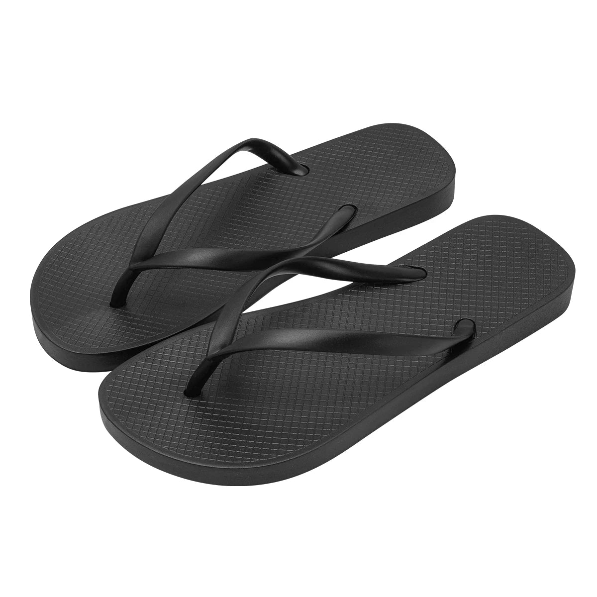 PVC Women Flip-Flops Summer Round Head Beach Flip-Flops Non-Slip Comfortable Soft Indoor Outdoor Slippers