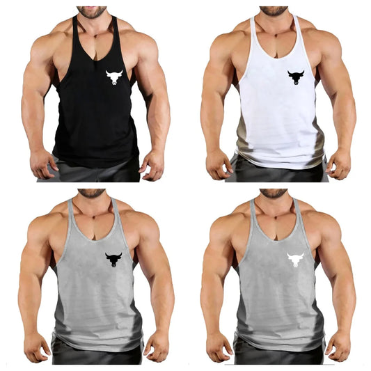 Men's Vest Clothing Muscle Vest Undershirt Strap Bodybuilding Gym Shirt Fitness Men's Workout Bodybuilding Men's Sportswear