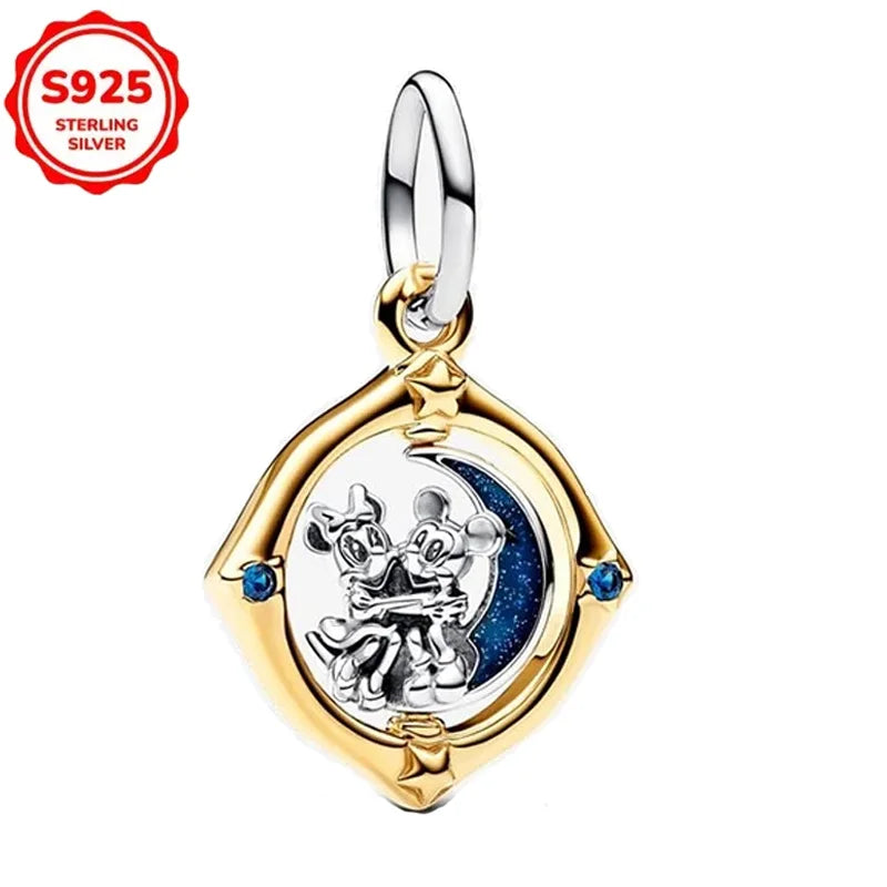 For Original Women 925 Bracelet Bangle Pendant Charm Disney Stitch 925 Sterling Silver Boutique Bead DIY Jewelry Gift New in Hot