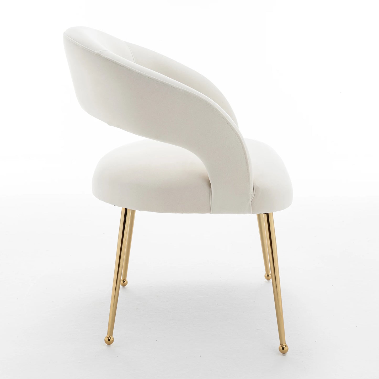 SEYNAR Mid Century Modern Velvet Upolstered Open-Back Dining Chair Set of 6