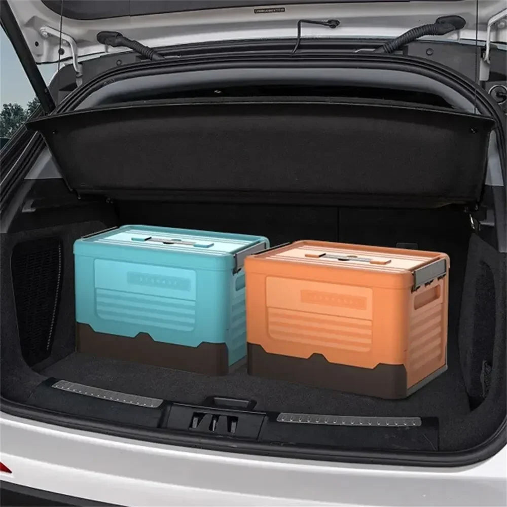 Foldable Plastic Storage Box with Lid Multifunctional Home Organizer for Space Saving and Keeping Home Tidy