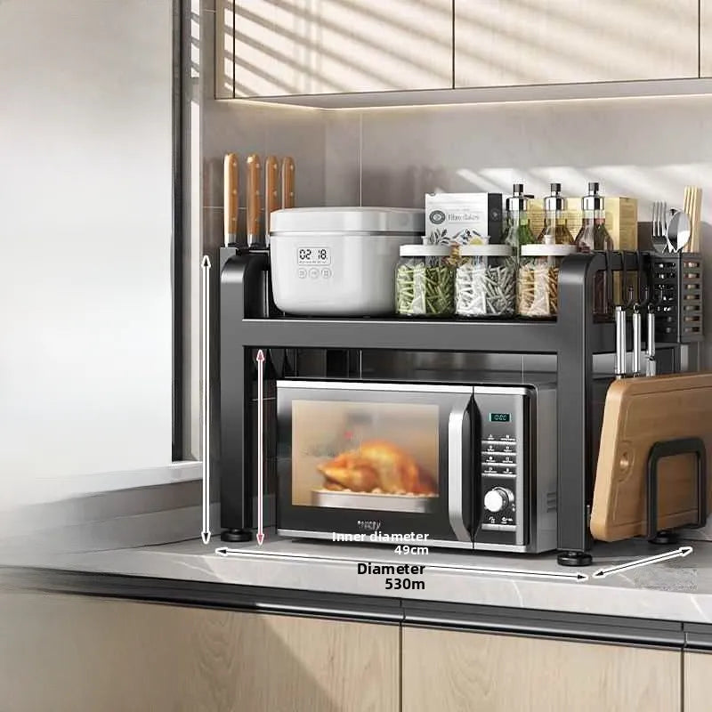 Kitchen Microwave Oven Ra Multi-Functional Home Countertop Rice Cooker Oven Storage Support Exble Organization elf