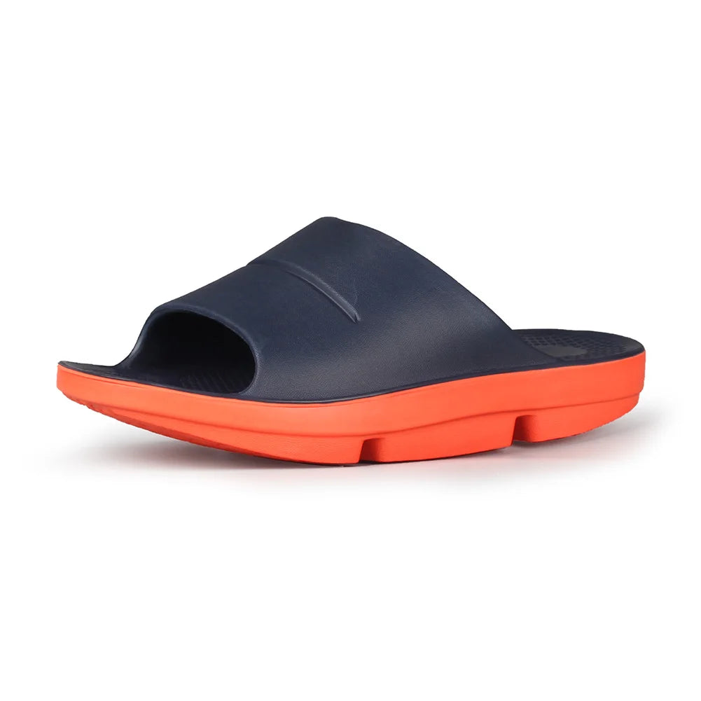 Mens Sport Recovery Sandals Arch Support Plantar Fasciitis Thick Cushion Slides Non-Slip Summer Beach Sandals for Indoor Outdoor