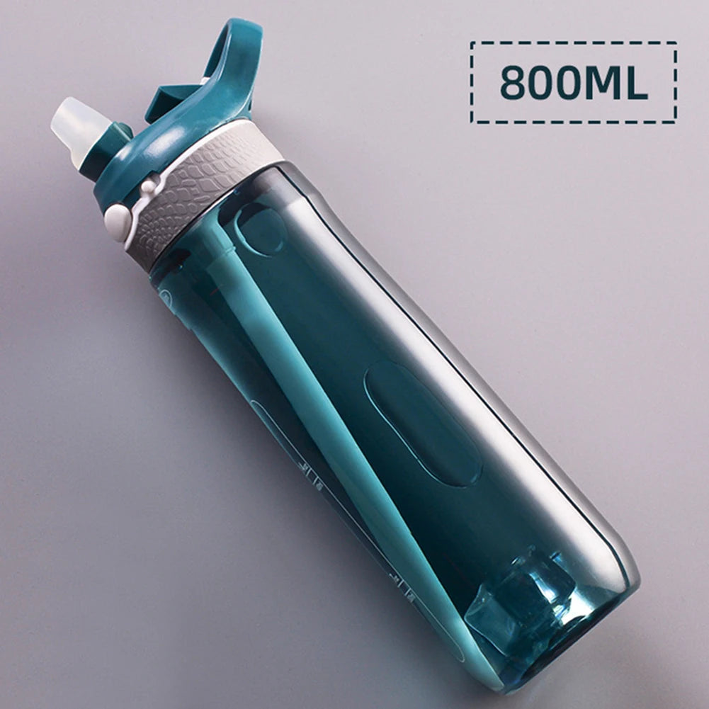 800ml Tritan Sports Water Bottle with Straw Portable Water Bottle Large Capacity Fitness Water Cup for Camping Hiking