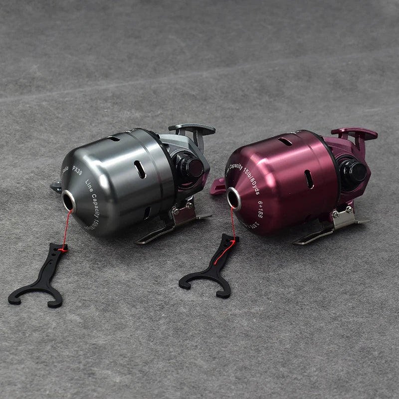Enclosed Metal Fishing Reel Outdoor Slingshot Fishing Accessories Applicable Multi-Scene Fishing Reel Spool 6+1BB Fishing Reel