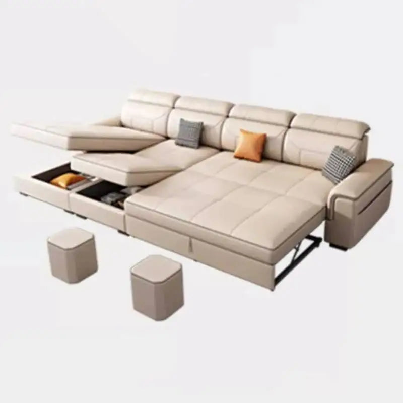 Cozy Modular Waterproof Sofas Beds Luxury Lounge Blue Nordic Modern Living Room Sofas Leather Foldable Divano Letto Furniture