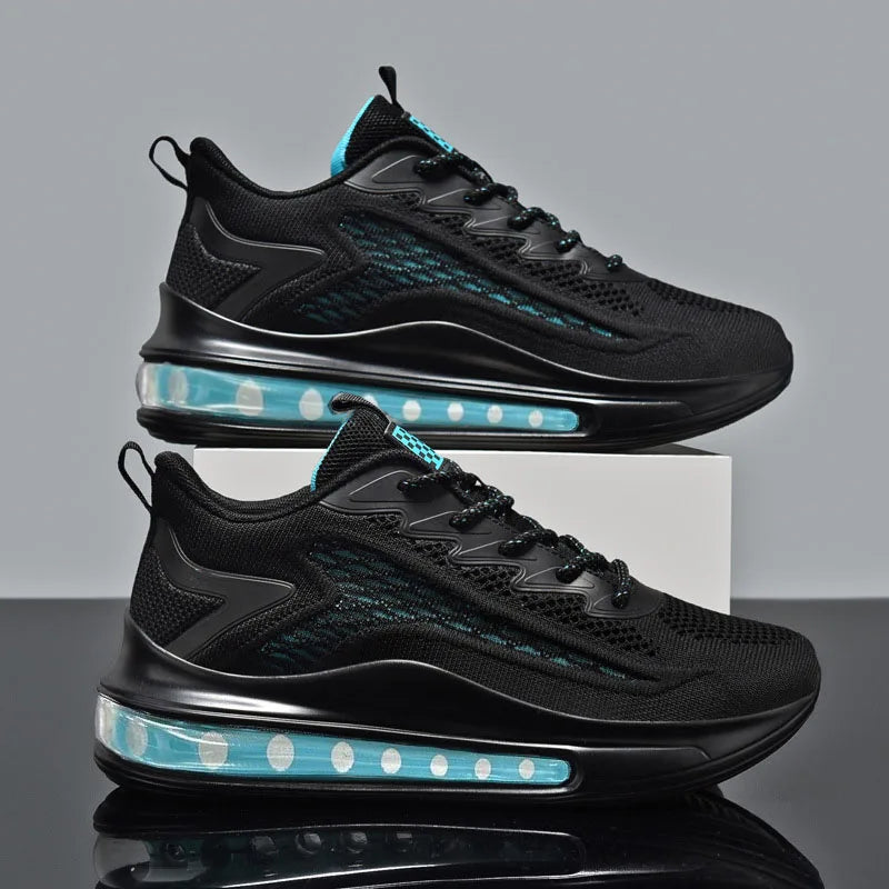Spring and Autumn New Men's Casual Air Cushion Running Shoes Lightweight Mesh Casual Shoes Anti-Slip Shock Absorbing Sports Shoe