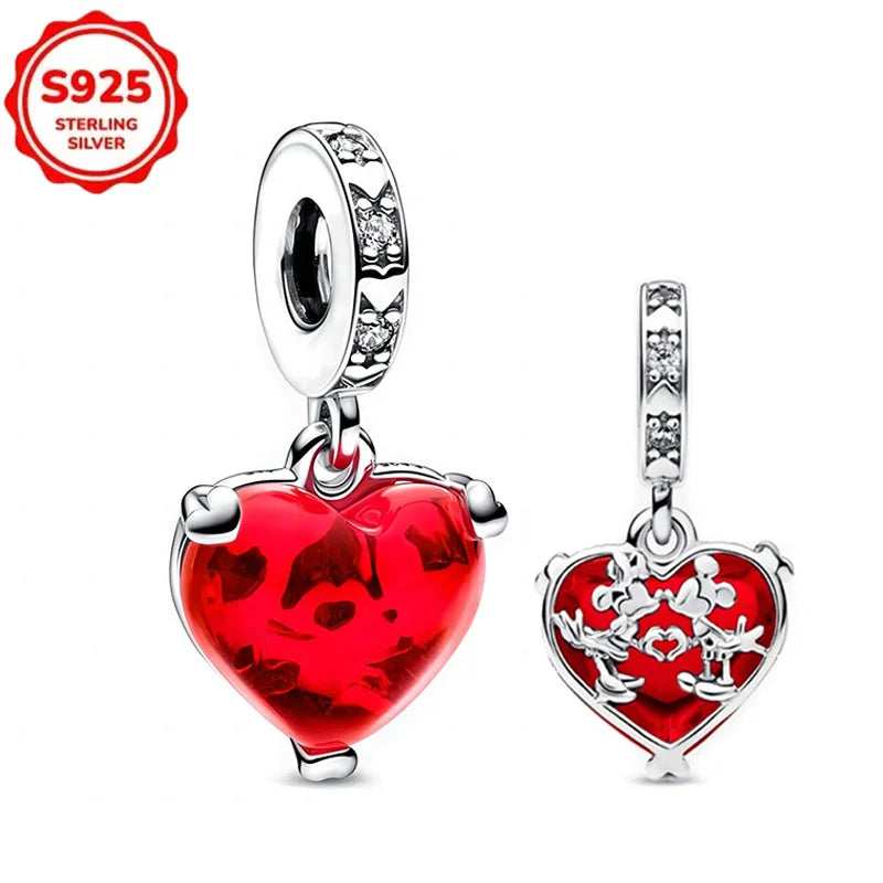For Original Women 925 Bracelet Bangle Pendant Charm Disney Stitch 925 Sterling Silver Boutique Bead DIY Jewelry Gift New in Hot
